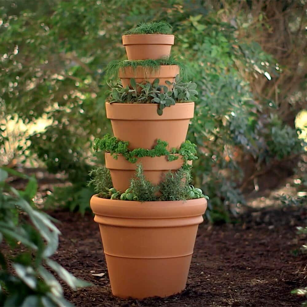 How to Make an Herb Garden in a Tower Container The Home Depot